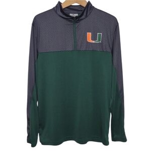 Miami Hurricanes Long Sleeve Shirt Quarter Zip Colosseum Athletics